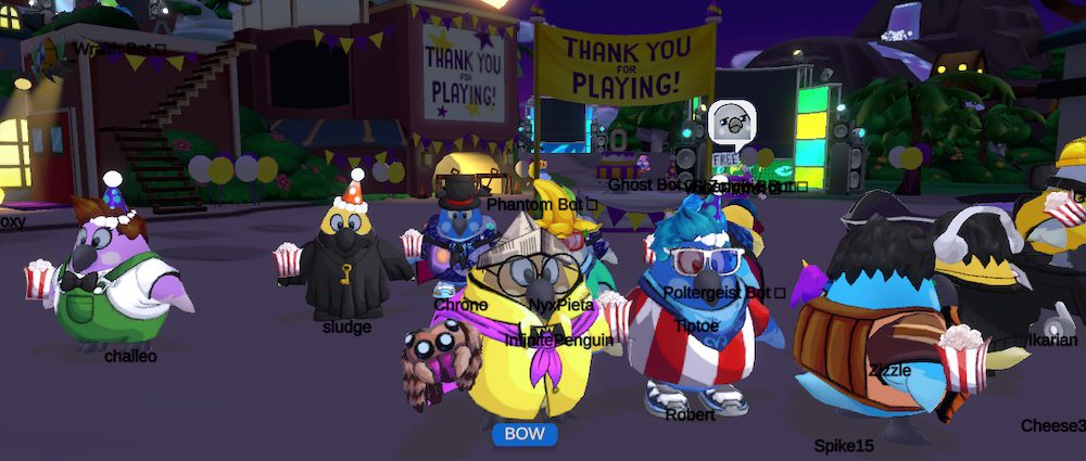 Screenshot of Party Parrot World v118 by community member BOW